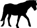 Djurskylt silhuett Häst 1