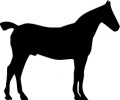 Djurskylt silhuett Häst 11