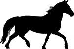 Djurskylt silhuett Häst 15