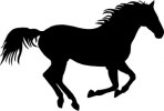 Djurskylt silhuett Häst 21