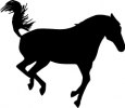 Djurskylt silhuett Häst 30