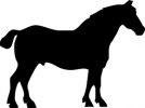Djurskylt silhuett Häst 32