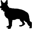 Djurskylt silhuett Hund 29