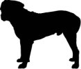 Djurskylt silhuett Hund 40