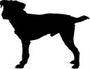 Djurskylt silhuett Hund 52